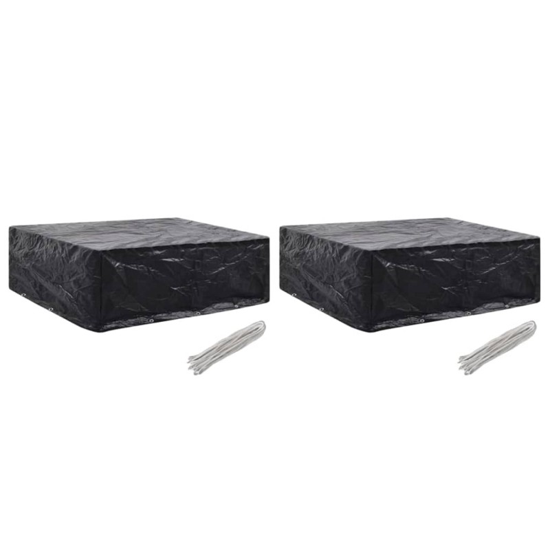 Housses de salon de jardin 2 pcs 8 œillets 250x210x90 cm Housses de salon de jardin 2 pcs 8 œillets 250x210x90 cm