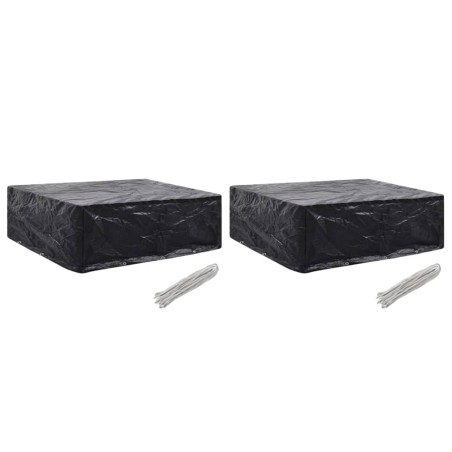 Housses de salon de jardin 2 pcs 8 œillets 250x210x90 cm 