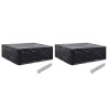 Housses de salon de jardin 2 pcs 8 œillets 250x210x90 cm 
