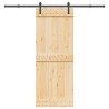 Porte coulissante et kit de quincaillerie 80x210 cm pin massif 