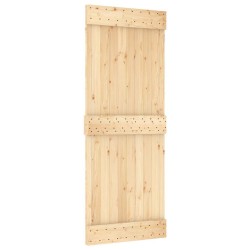 Porte coulissante et kit de quincaillerie 80x210 cm pin massif 