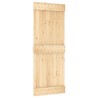 Porte coulissante et kit de quincaillerie 80x210 cm pin massif 