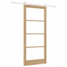 Porte coulissante avec kit de quincaillerie 93x211 cm en pin massif 