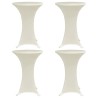 Housses élastiques de table Ø 70 cm Crème 4 pcs 