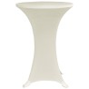 Housses élastiques de table Ø 70 cm Crème 4 pcs 