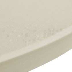 Housses élastiques de table Ø 70 cm Crème 4 pcs 
