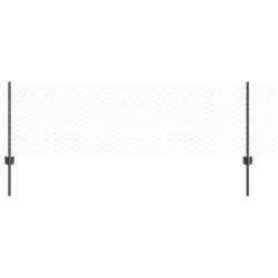 Poteaux de clôture 5 pcs U-Channel Gris 60 cm Acier 
