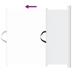 Porte rétractable pour animaux de compagnie blanc 102,5x125 cm 