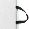 Porte rétractable pour animaux de compagnie blanc 102,5x125 cm 