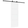 Porte Coulissante avec Kit de Quincaillerie 'ORKDAL'Blanche Bois Massif Pin 