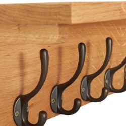 Porte-manteau 60x16x16 cm Bois de chêne massif 