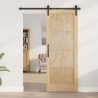 Porte Coulissante avec Quincaillerie 78x202 cm Bois Massif Pin 