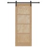Porte Coulissante avec Quincaillerie 78x202 cm Bois Massif Pin 