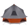Tente Tipi - Grise et orange, 10 personnes, étanche 