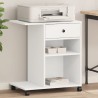 Support d'imprimante avec roulettes blanc 60x40x68,5 cm 