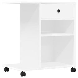 Support d'imprimante avec roulettes blanc 60x40x68,5 cm 