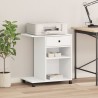 Support d'imprimante avec roulettes blanc 60x40x68,5 cm 