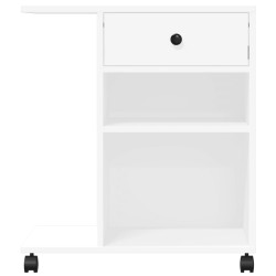 Support d'imprimante avec roulettes blanc 60x40x68,5 cm 
