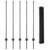 Poteaux de clôture 10 pcs U-Channel Gris 120 cm Acier 