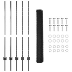 Poteaux de clôture 10 pcs U-Channel Gris 120 cm Acier 