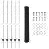 Poteaux de clôture 10 pcs U-Channel Gris 120 cm Acier 