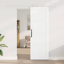 Porte coulissante avec kit de montage 'ORKDAL'en bois massif de pin blanc 