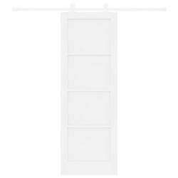 Porte coulissante avec kit de montage 'ORKDAL'en bois massif de pin blanc 