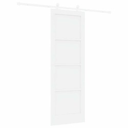 Porte coulissante avec kit de montage 'ORKDAL'en bois massif de pin blanc 