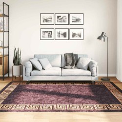 Tapis lavable antidérapant 160x230 cm noir et doré 