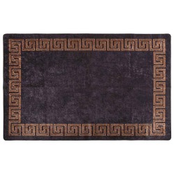 Tapis lavable antidérapant 160x230 cm noir et doré 