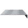 Marches d'escalier en aluminium 5 pièces antidérapantes 60x18 cm 