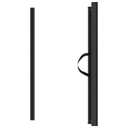 Porte rétractable pour animaux de compagnie noir 102,5x125 cm 