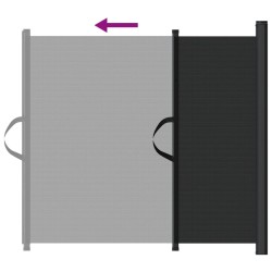 Porte rétractable pour animaux de compagnie noir 102,5x125 cm 