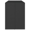 Table de bar et dessus en verre noir 185x80x110 cm poly rotin 