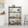 Étagère de rangement 4 niveaux 90x35x137 cm Noir 200 kg 