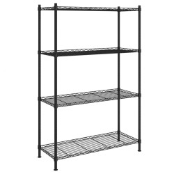 Étagère de rangement 4 niveaux 90x35x137 cm Noir 200 kg 
