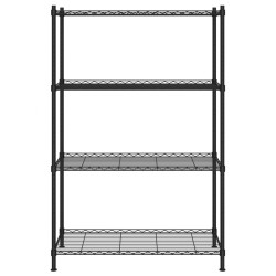 Étagère de rangement 4 niveaux 90x35x137 cm Noir 200 kg 