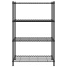 Étagère de rangement 4 niveaux 90x35x137 cm Noir 200 kg 