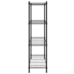 Étagère de rangement 4 niveaux 90x35x137 cm Noir 200 kg 