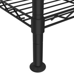 Étagère de rangement 4 niveaux 90x35x137 cm Noir 200 kg 