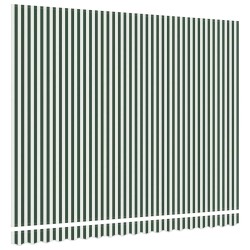 Tissu de remplacement pour auvent pour cadre de 4x3,5 m Vert et Blanc 