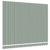 Tissu de remplacement pour auvent pour cadre de 4x3,5 m Vert et Blanc 