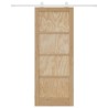 porte coulissante avec ensemble matériel 83x211 cm Bois massif en pin 