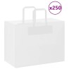Sacs en papier 250 pcs avec poignées blanc 32x17x25 cm 