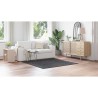 Tapis shaggy avec dos en latex gris foncé 160x160 cm 