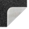 Tapis shaggy avec dos en latex gris foncé 160x160 cm 