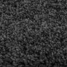 Tapis shaggy avec dos en latex gris foncé 160x160 cm 