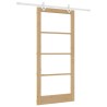 Porte coulissante avec matériel 93x202 cm Bois de pin massif 