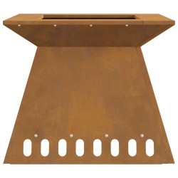 Brasero 48x48x40 cm en acier résistant aux intempéries 