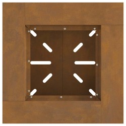 Brasero 48x48x40 cm en acier résistant aux intempéries 